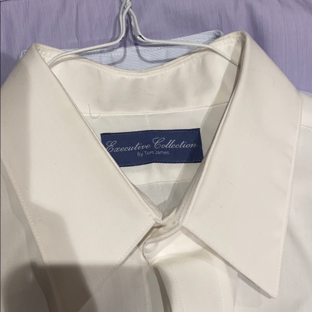 2 custom Tom James dress shirts
